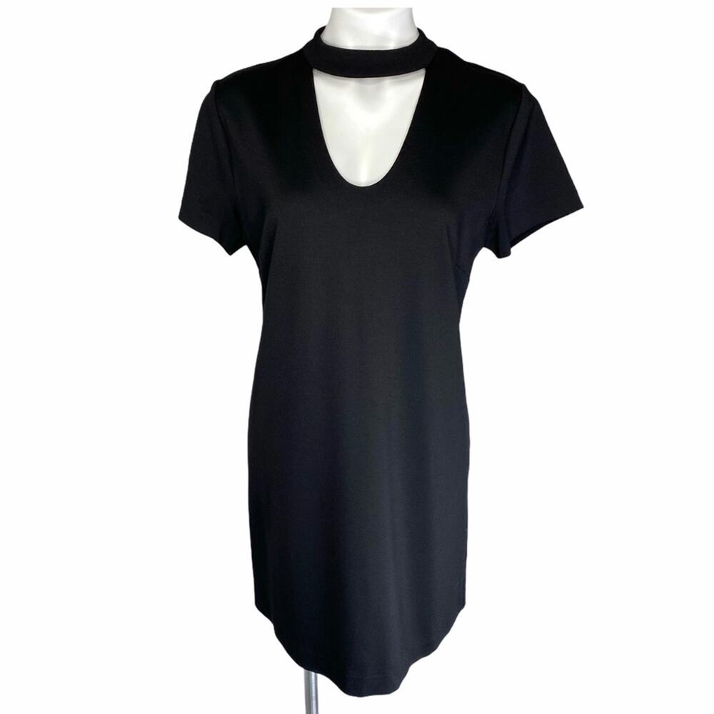 Sanctuary Madeline Choker Black Shift Dress sz M